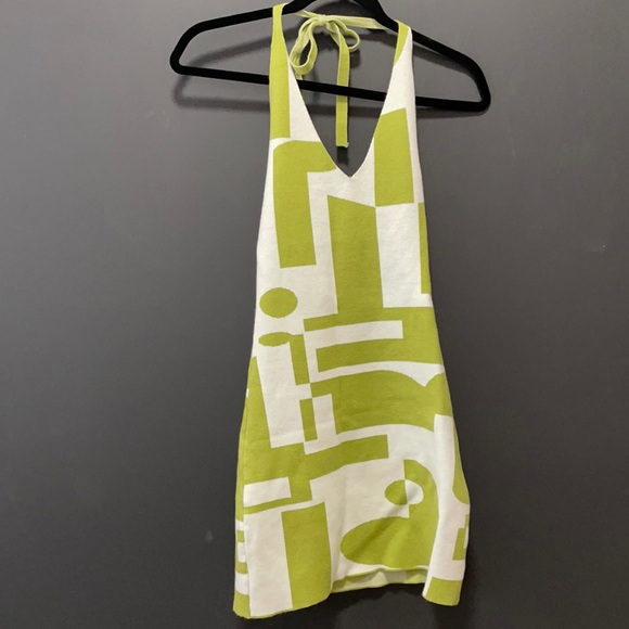 Retro halter green dress - Picture 2 of 4